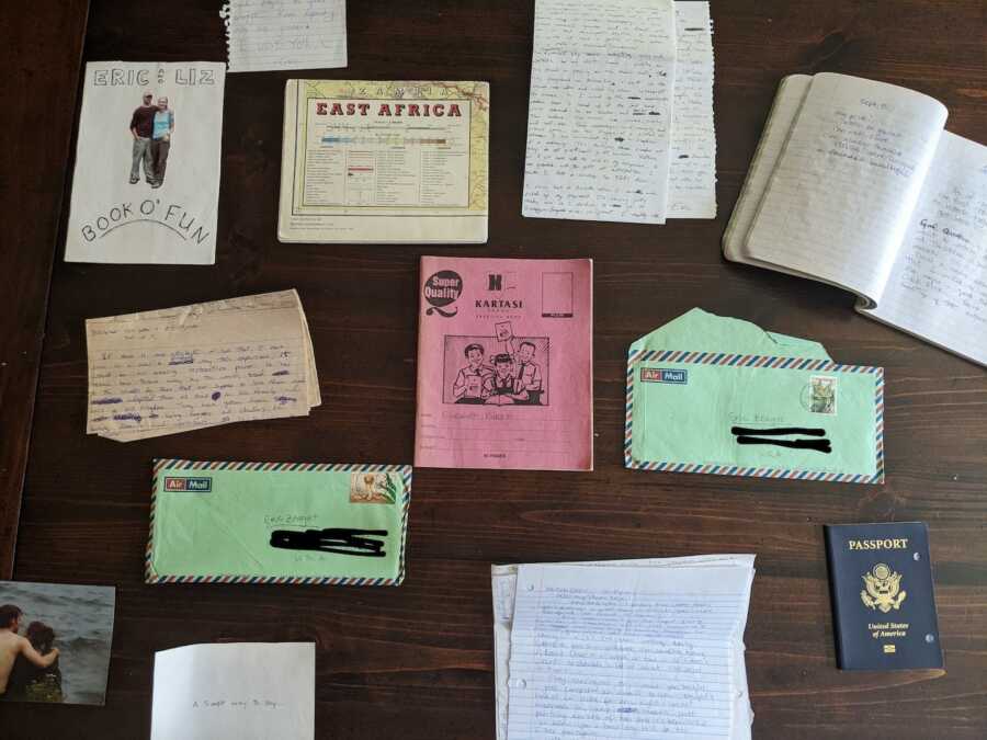 letters spread out on table 