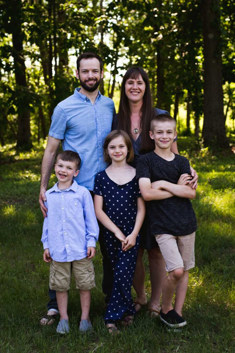 family standing together for family photo