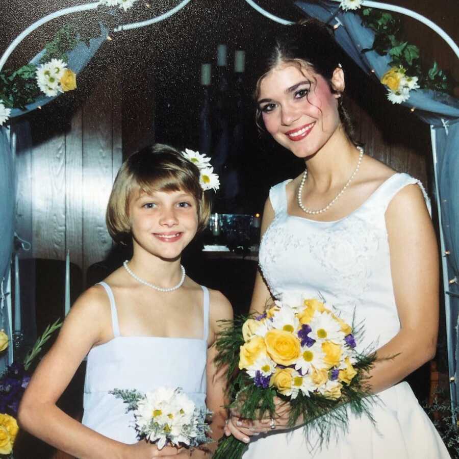 emily and melissa at melissas weddings 