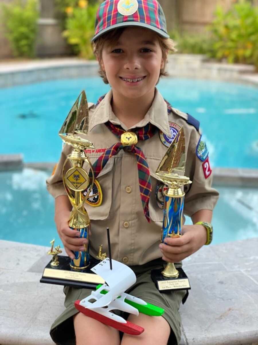 son at boy scouts