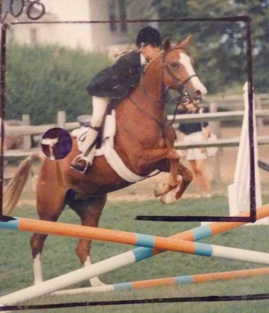 young woman on horse