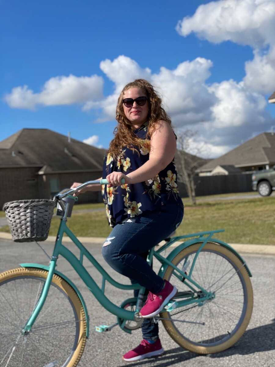 woman on bike 