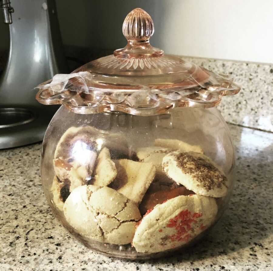 cookie jar on counter