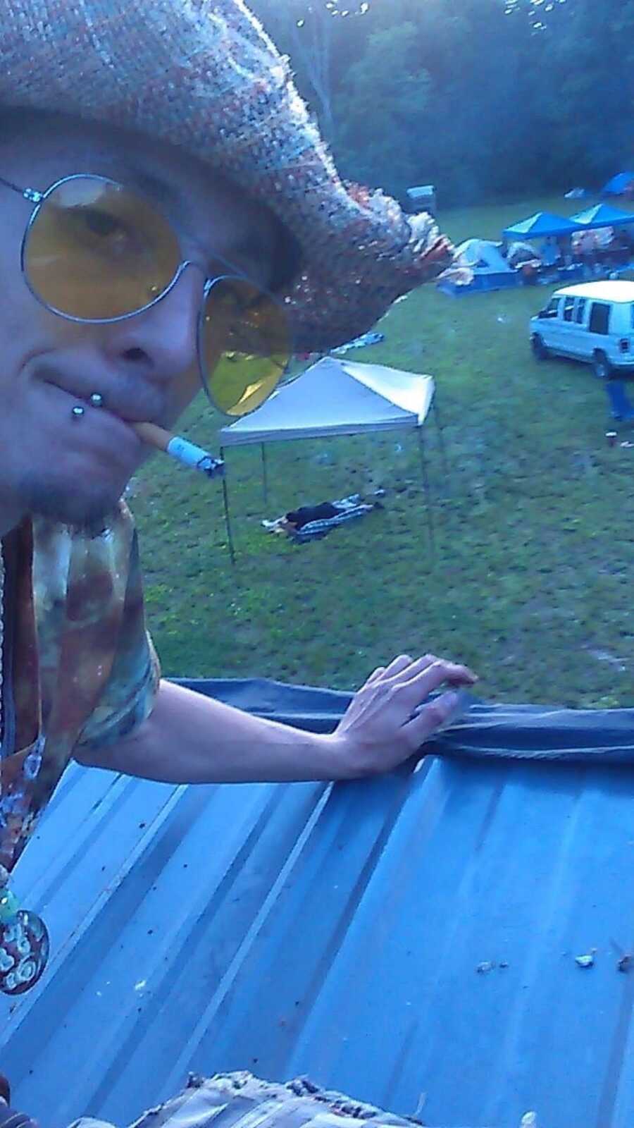 man at music festival 