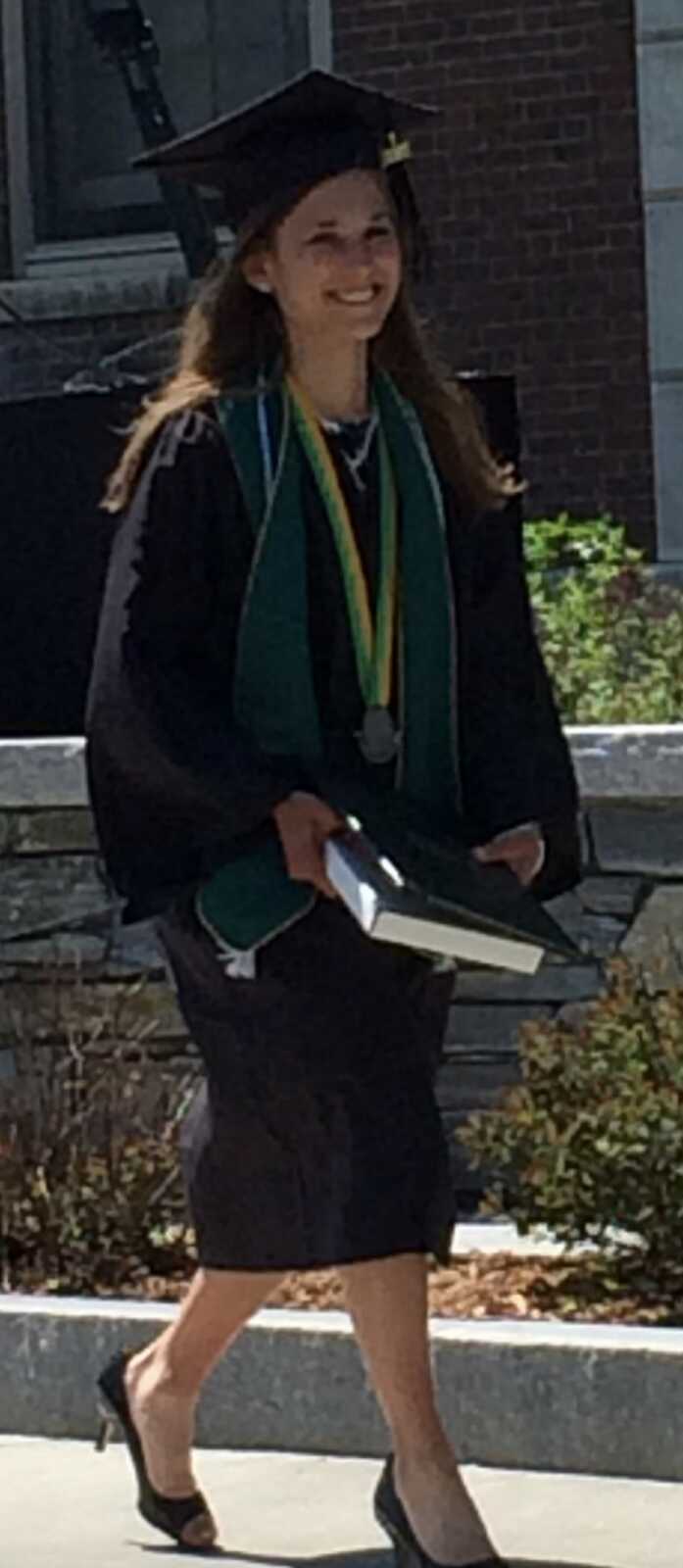 woman graduating college
