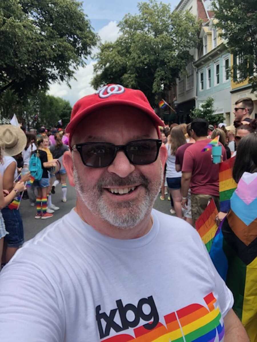 Chip at pride parade 