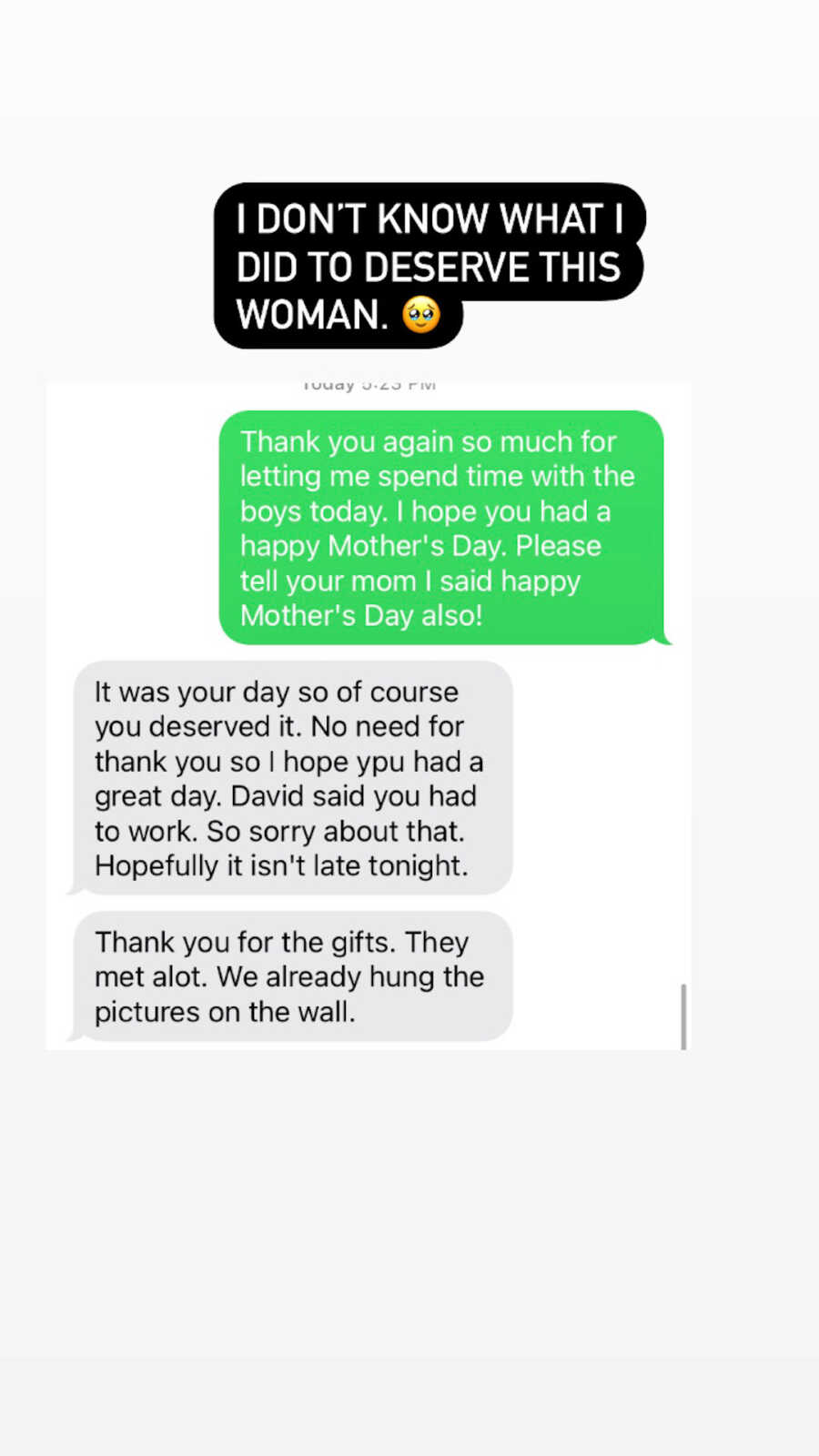 texts between biological mom and foster mom