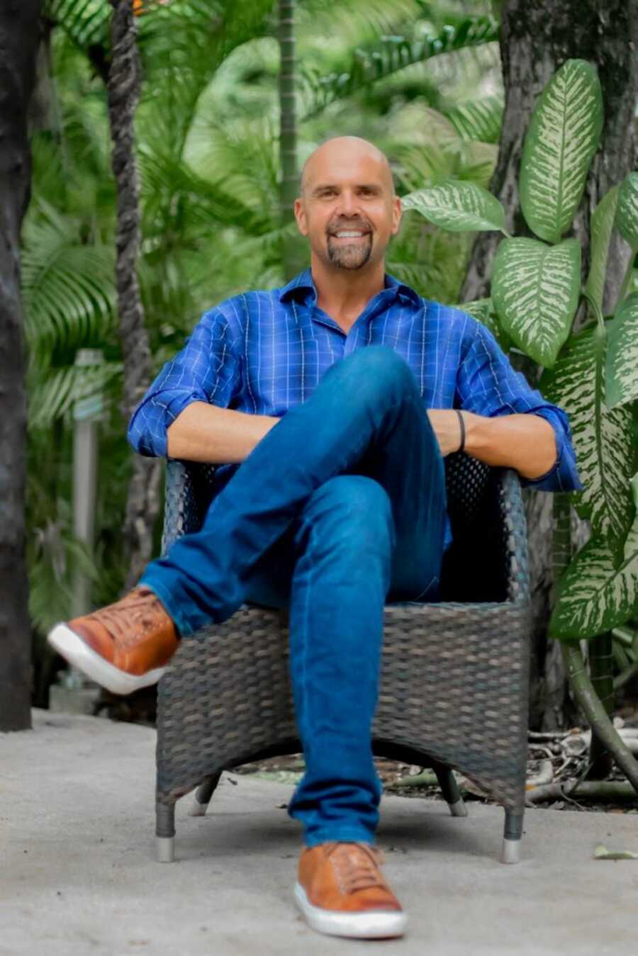 man sitting in chair