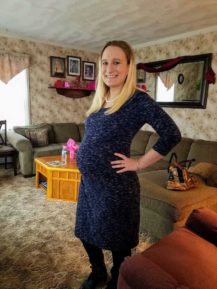 Pregnant woman at her baby shower