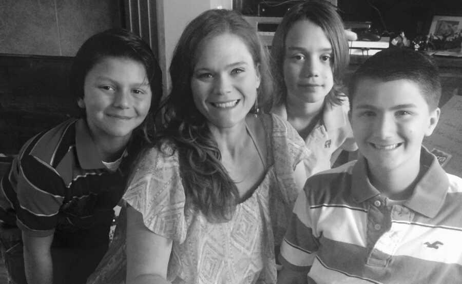 chronically ill mother with three sons