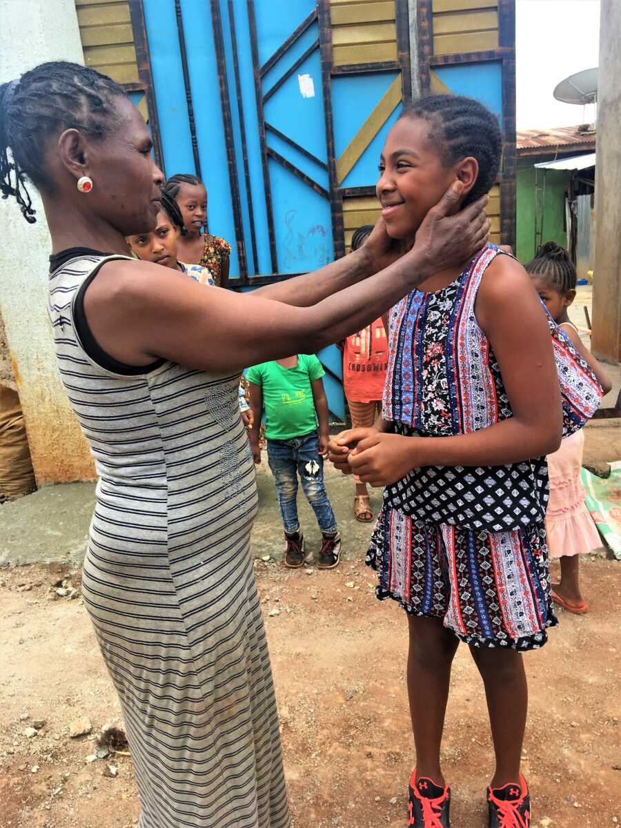 Adoptee meeting her biological mom in Ethiopia for the first time