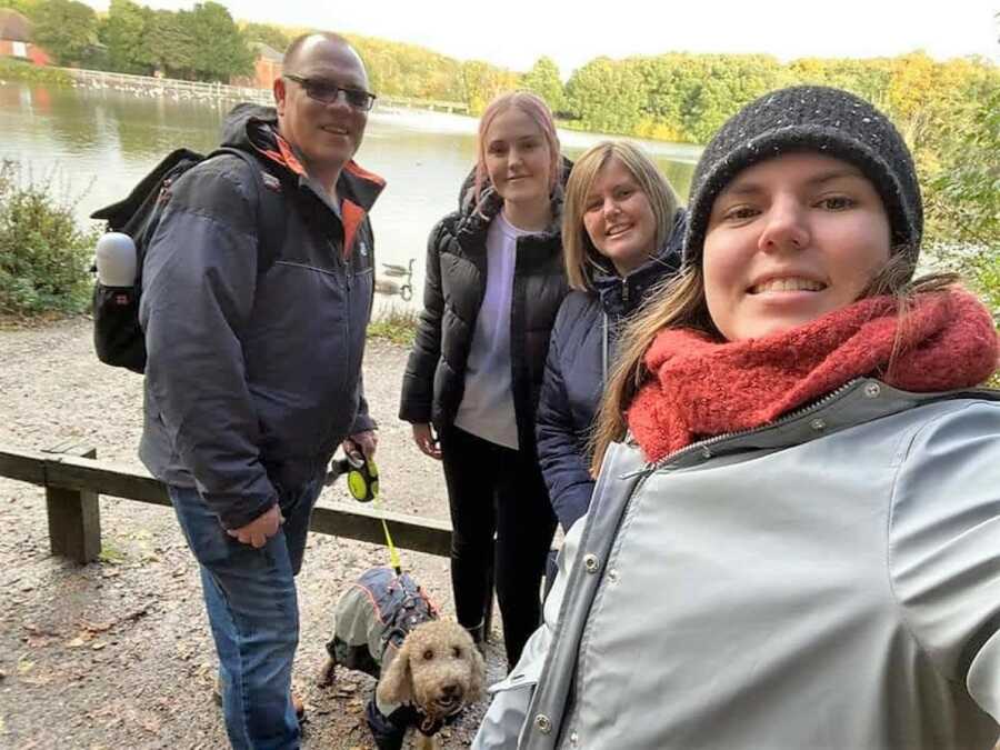 family on a walk