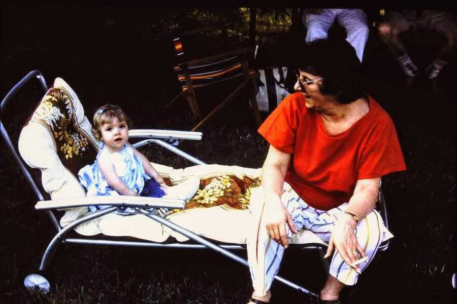 young girl with her grandma