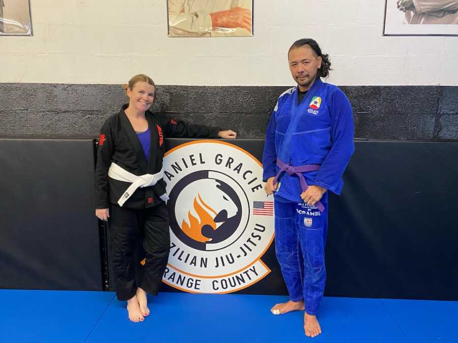 woman at jiu jitsu center