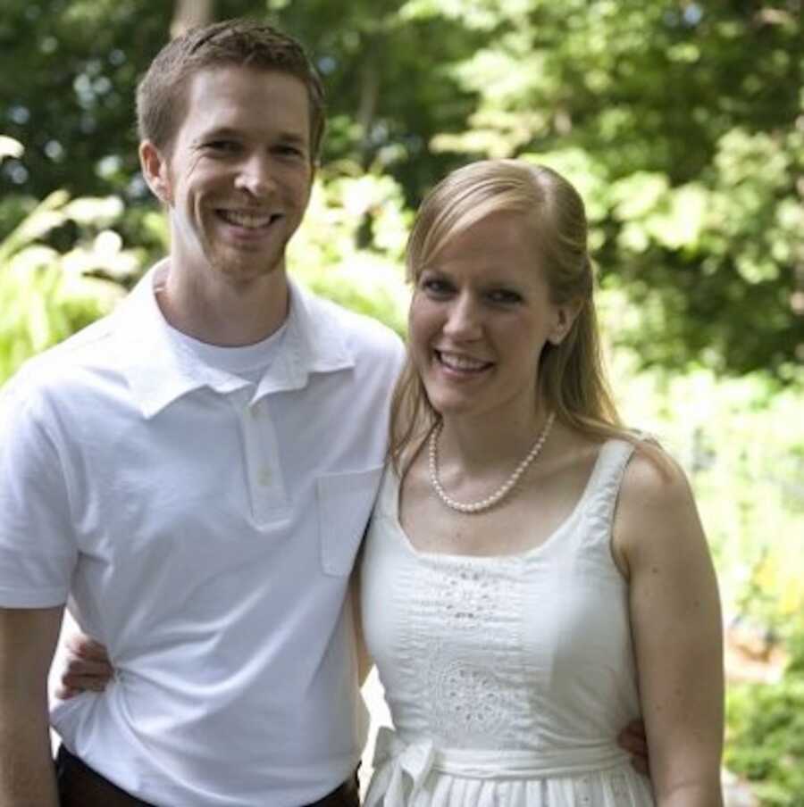 husband and wife at wedding 