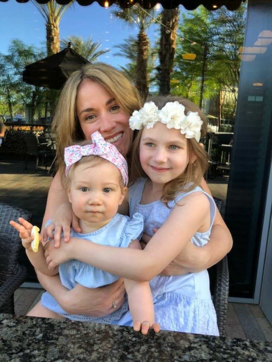 mom and her daughters