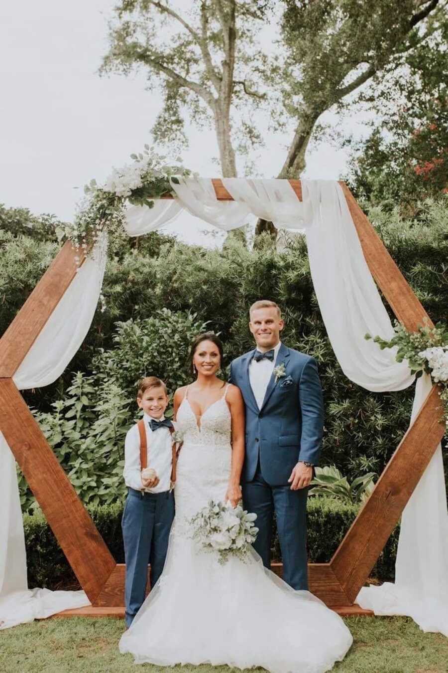 family at wedding