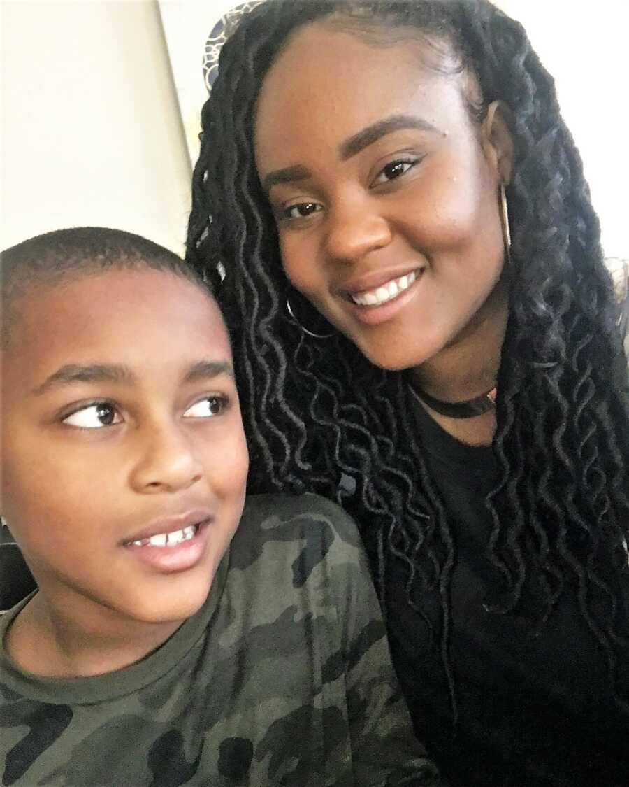 mom and son who both have autism