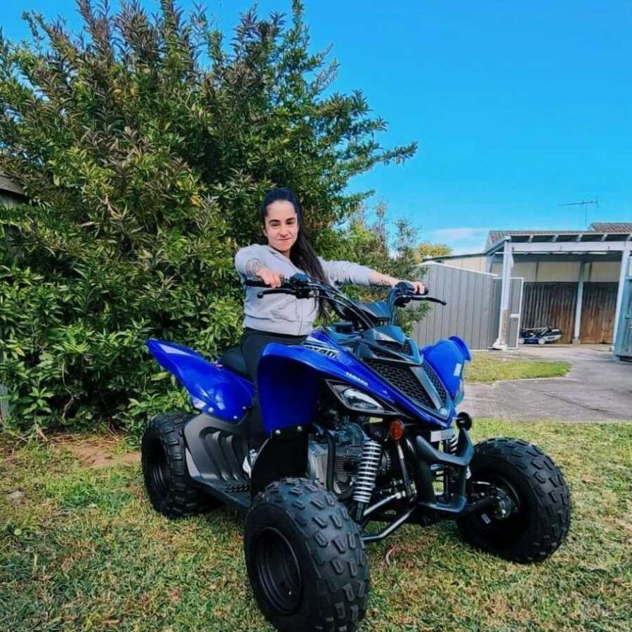 woman on an ATV