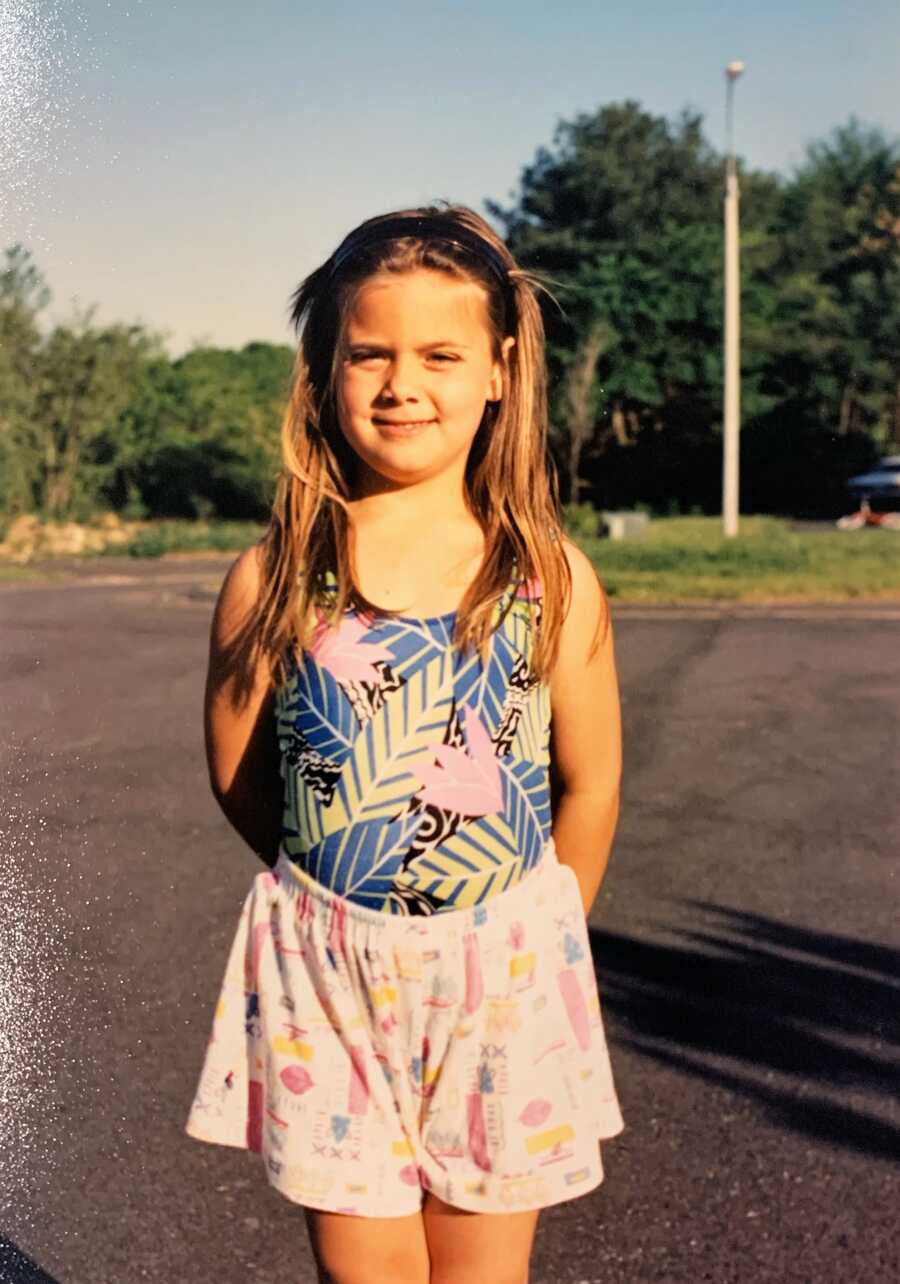 little girl in a swimsuit