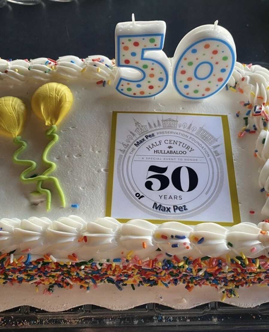 man celebrating his fiftieth birthday