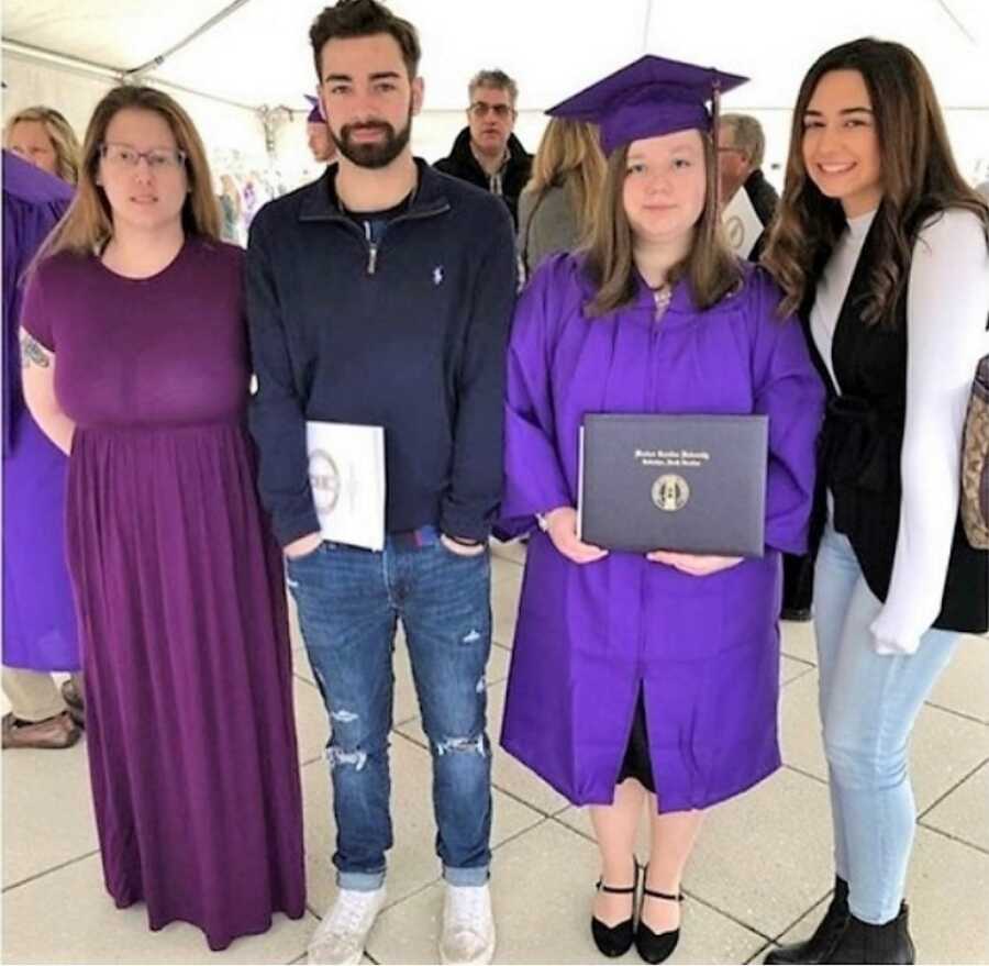 woman with chronic illness graduating with her PHD