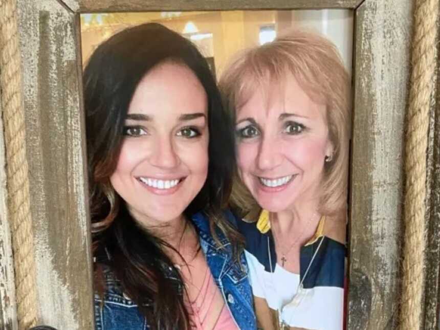 framed picture of mom with daughter