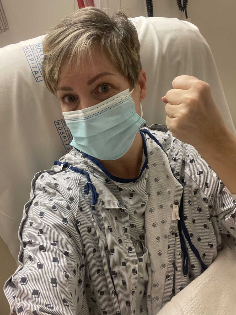 breast cancer warrior before surgery