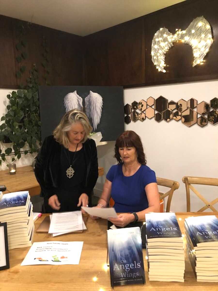 childhood sexual abuse survivor and author does book signing