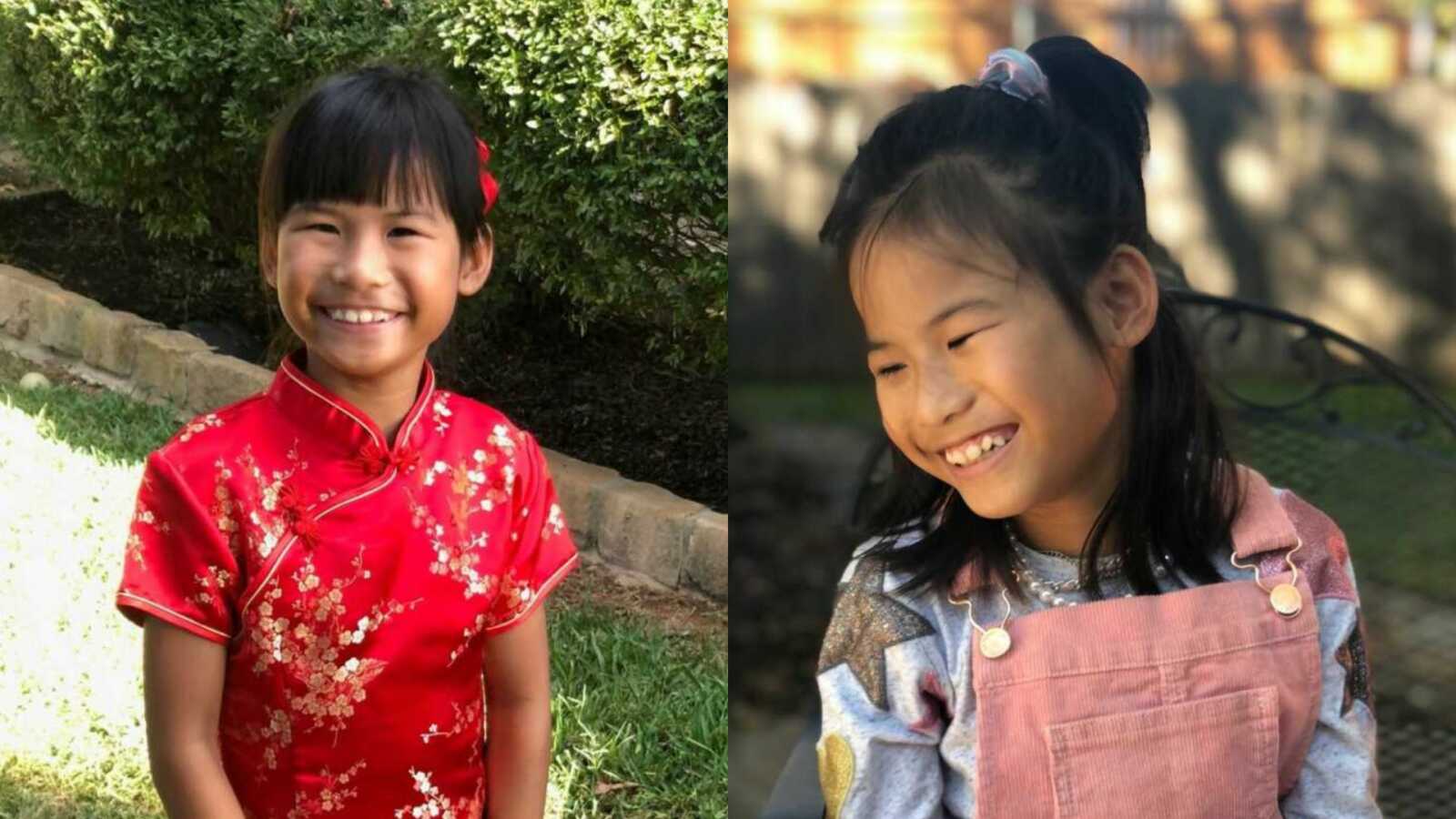 young Asian girl home after international adoption