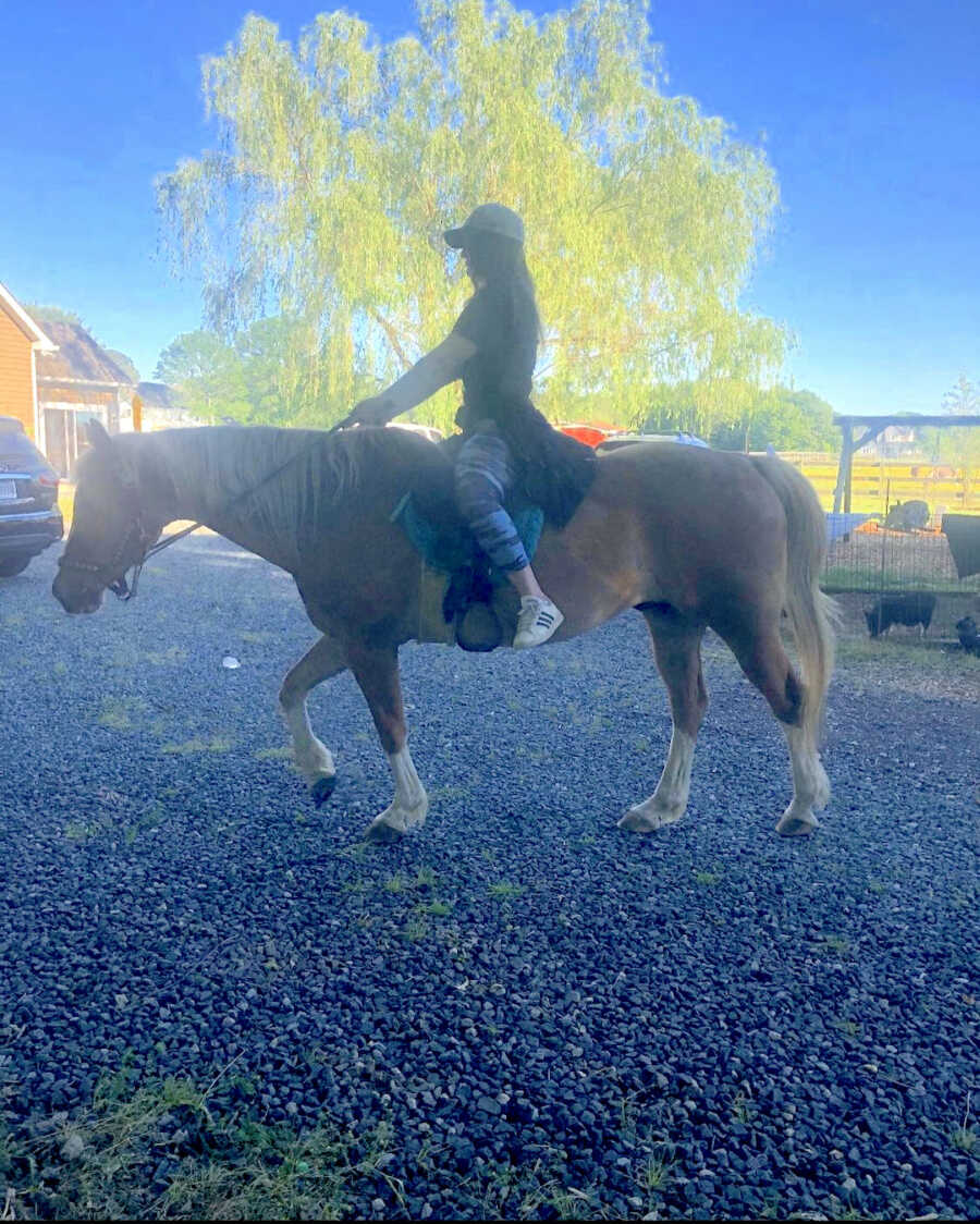 chronically ill woman horseback riding