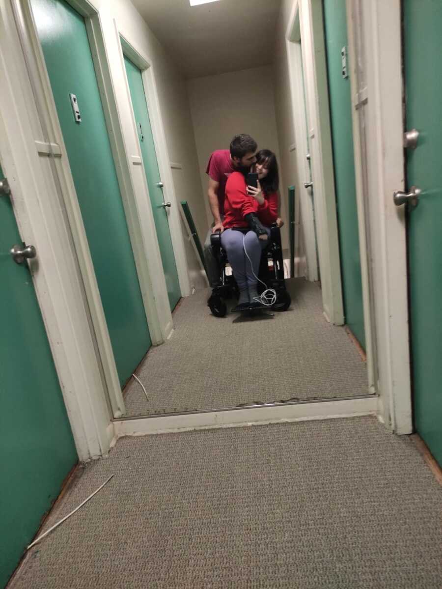 disabled chronically ill woman and boyfriend