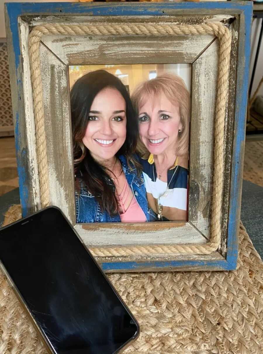 framed picture of mom with daughter