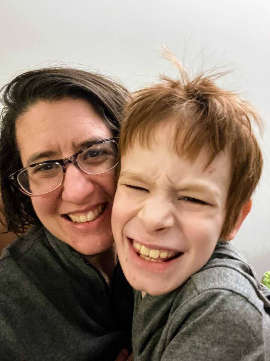 Mom takes a selfie with her autistic son 