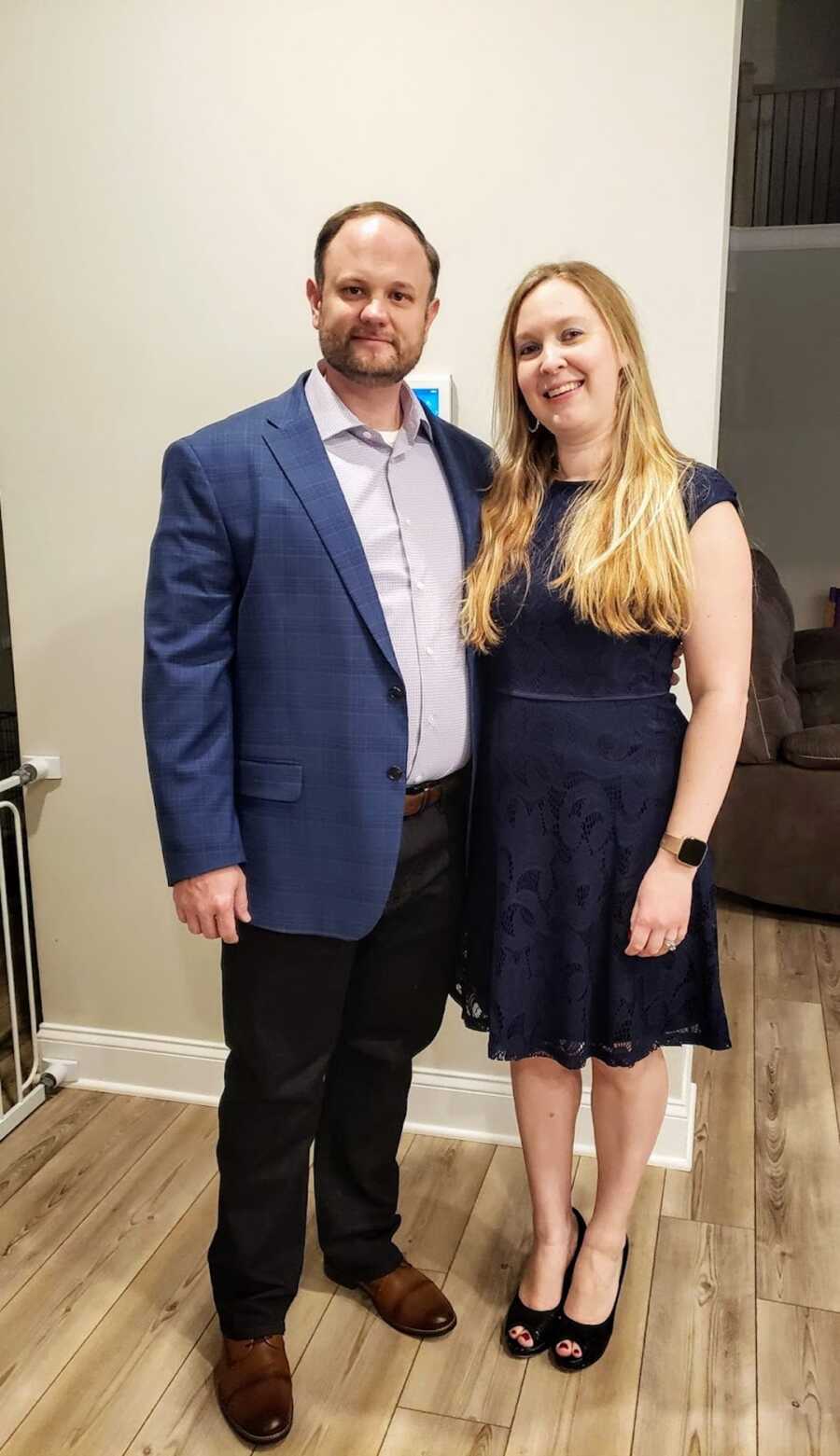 wife and her husband in formal wear