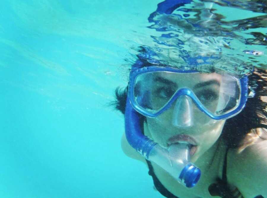 lupus warrior snorkling in Haiti