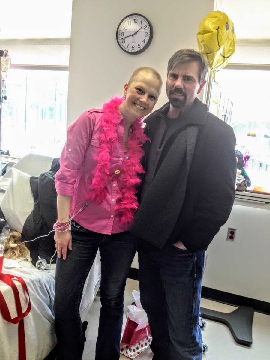 woman with cancer and her husband