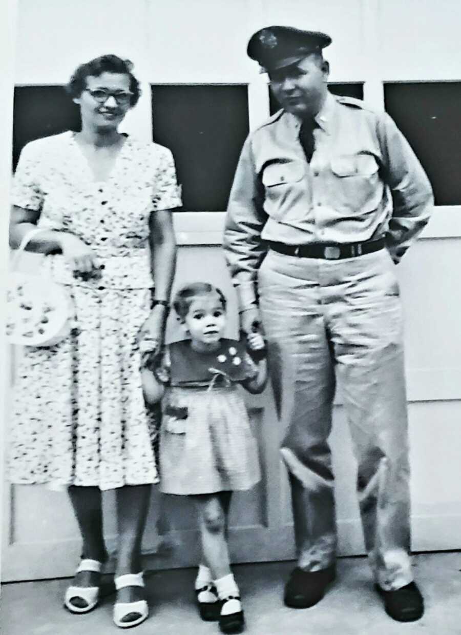 air force family with adopted little girl