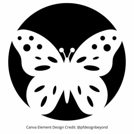 free pumpkin carving butterfly template