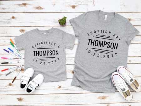 customized family adoption day t-shirts
