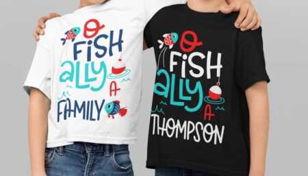 cute and punny custom fish-themed adoption t-shirts