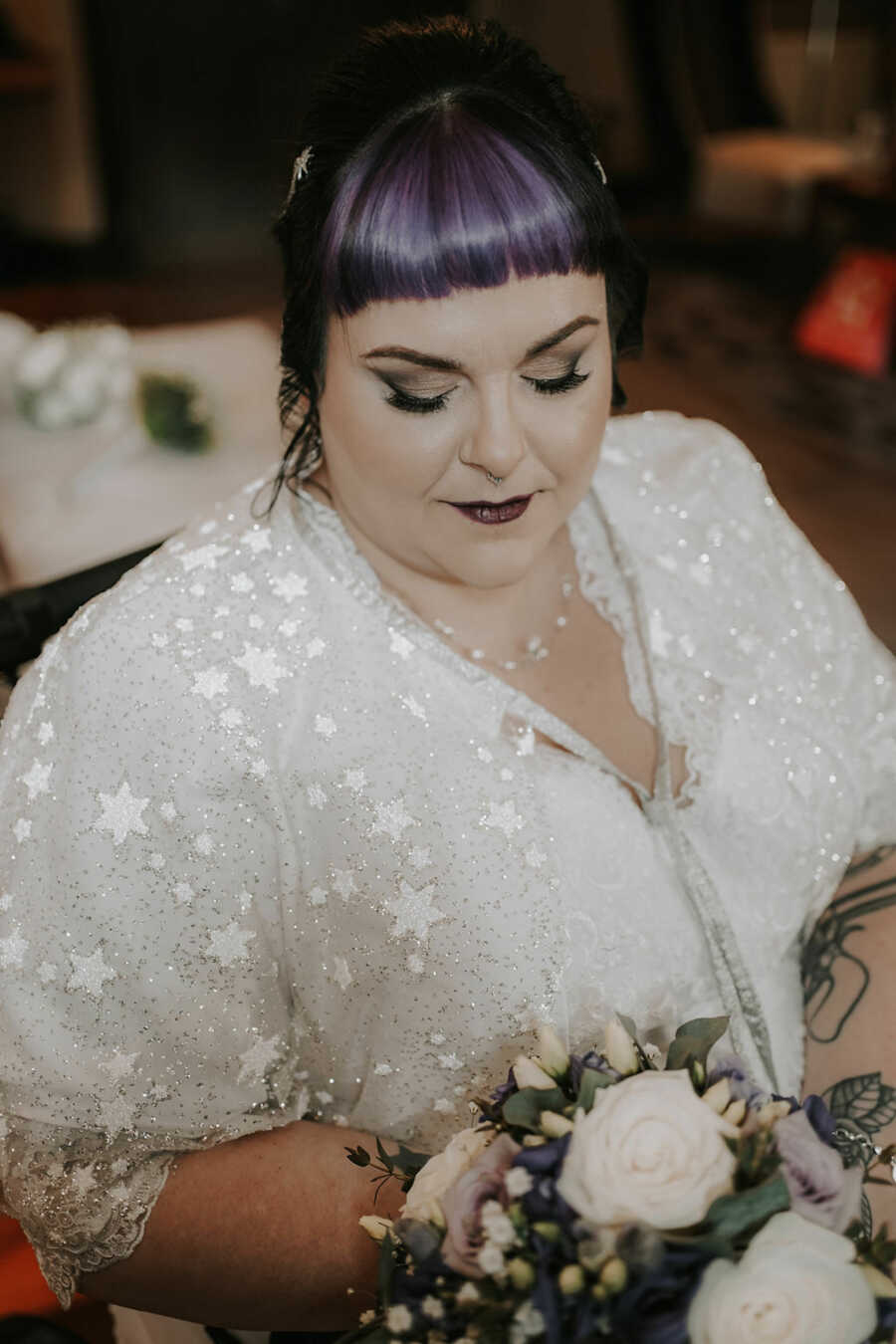 disabled chronically ill bride ready for her wedding