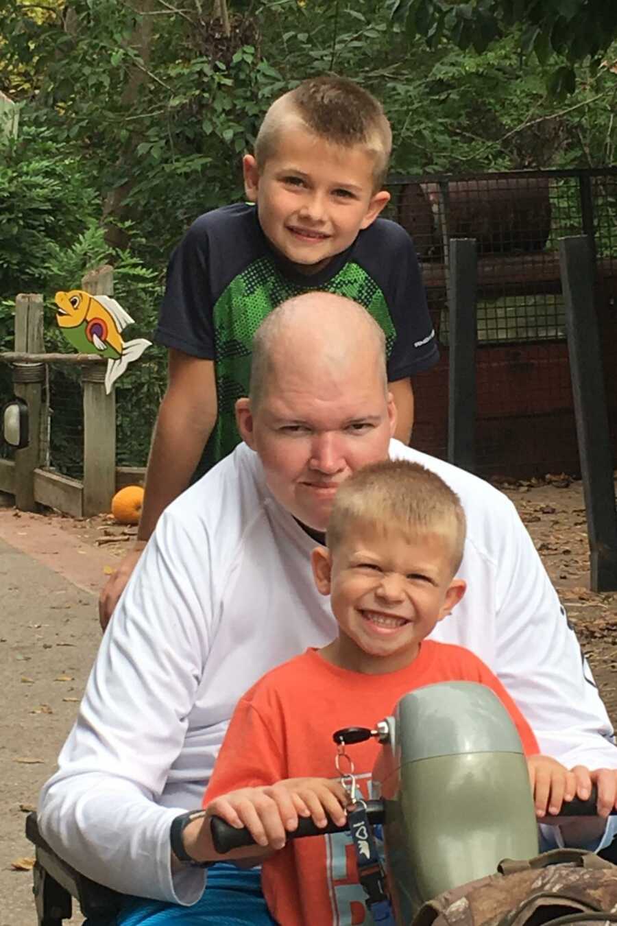 Man with disability plays with his nephews