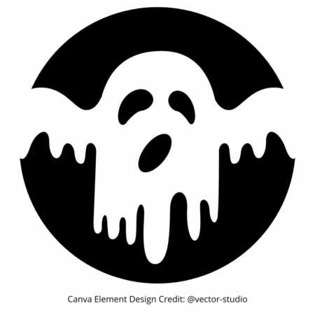 free pumpkin carving ghost template