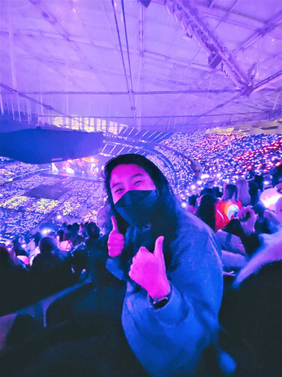 Korean adoptee at a BTS concert