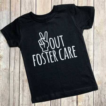 peace out foster care adoption day t-shirt
