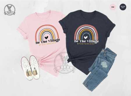be the village rainbow foster care t-shirt