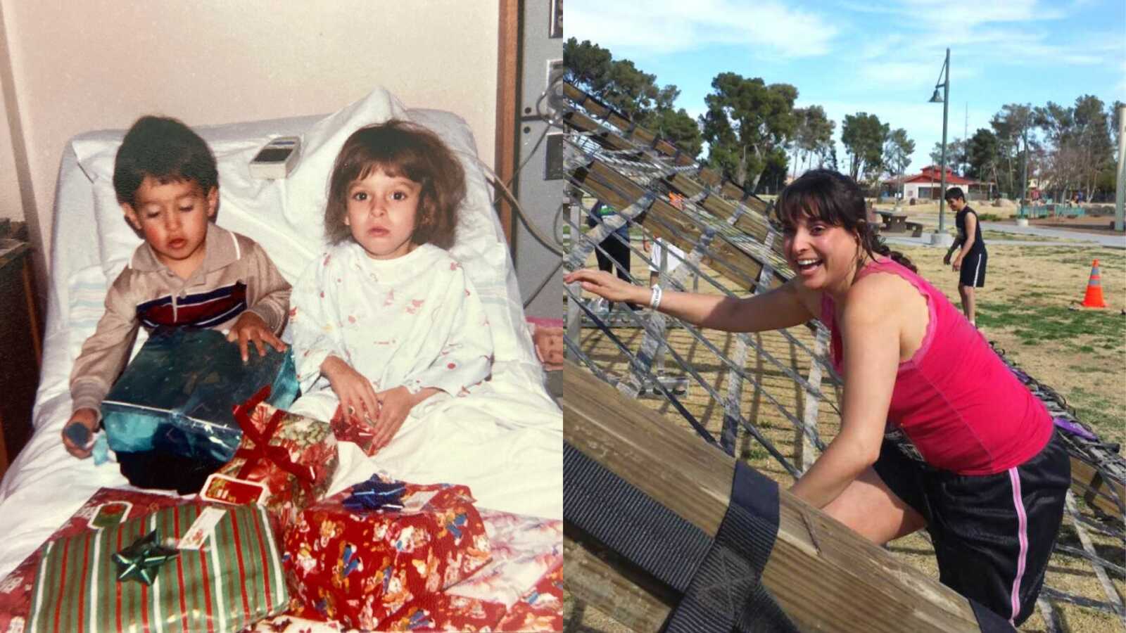 woman with asthma as a child and as an adult
